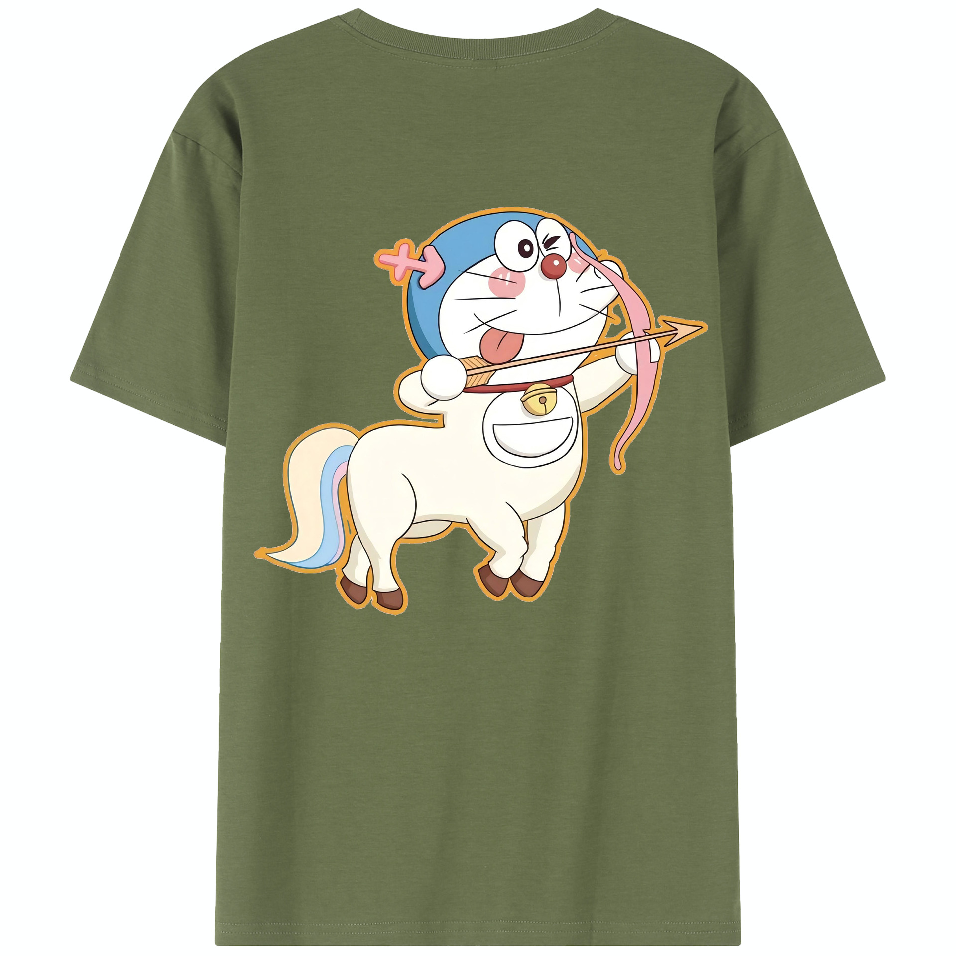 （画像用） ドラえもん Doraemon 綿100％半袖Tシャツ（背面プリント）